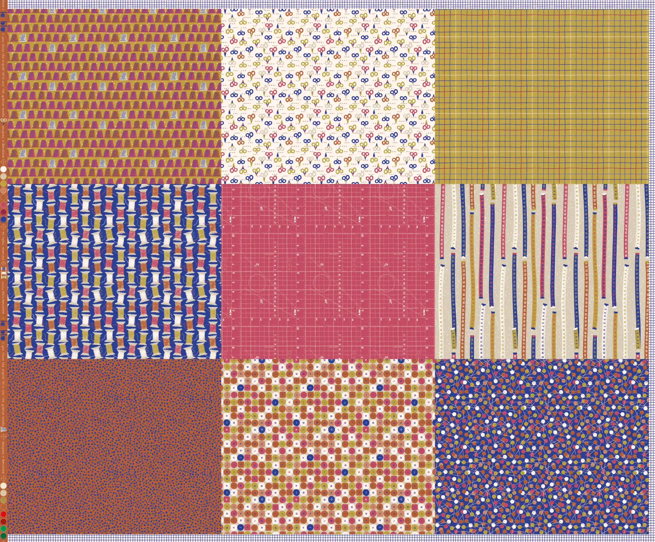 All in One Sewing Cool - Panel de fat quarters
