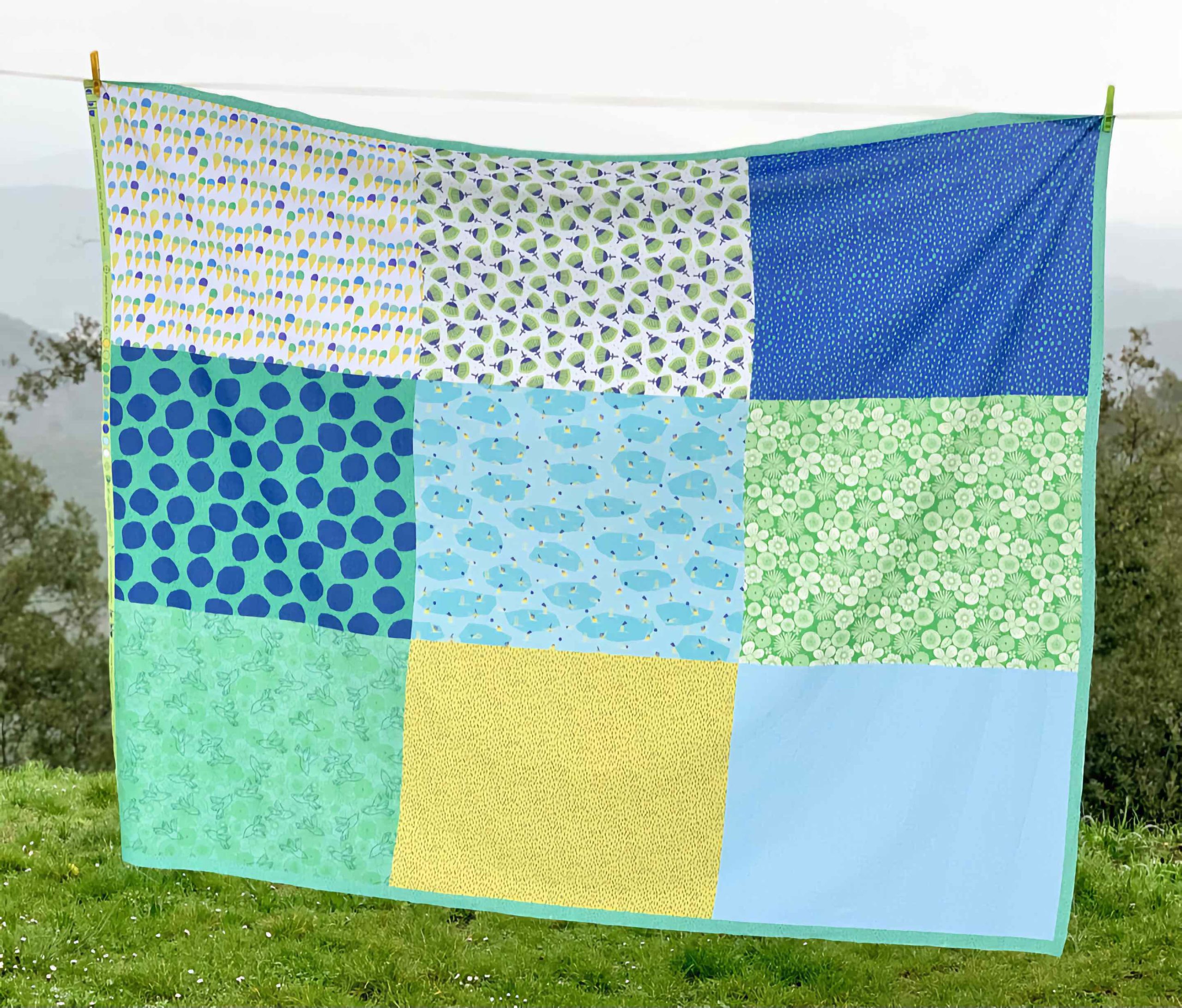 Panel All in One Summer Bliss de la blu – estampados coordinados de la colección Summer Bliss