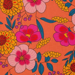 Orange Blooming - Tela a metros