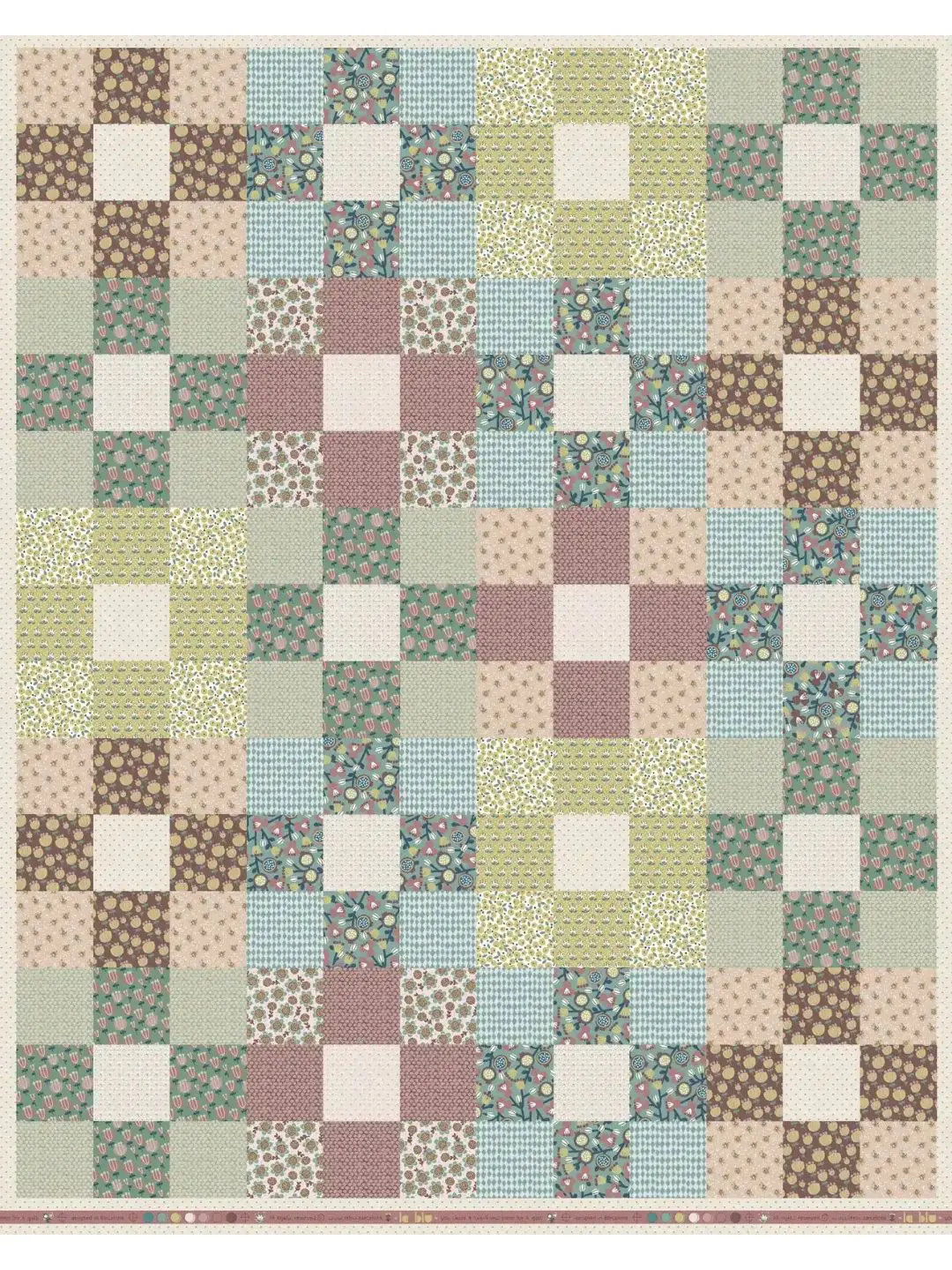 Panel Ready to Sew Quilt Bread and Butter de la blu