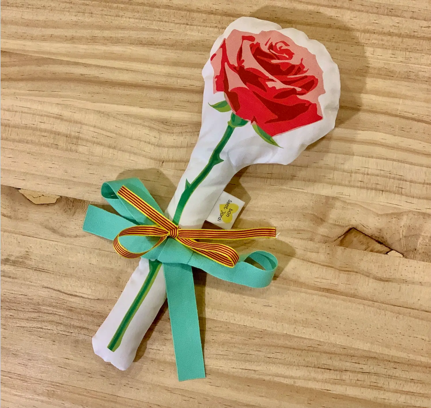 Rosa de Sant Jordi "Berta" - Panel de tela para cortar y coser - Imagen 2