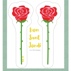 Rosa de Sant Jordi "Jordina" - Panel para cortar y coser