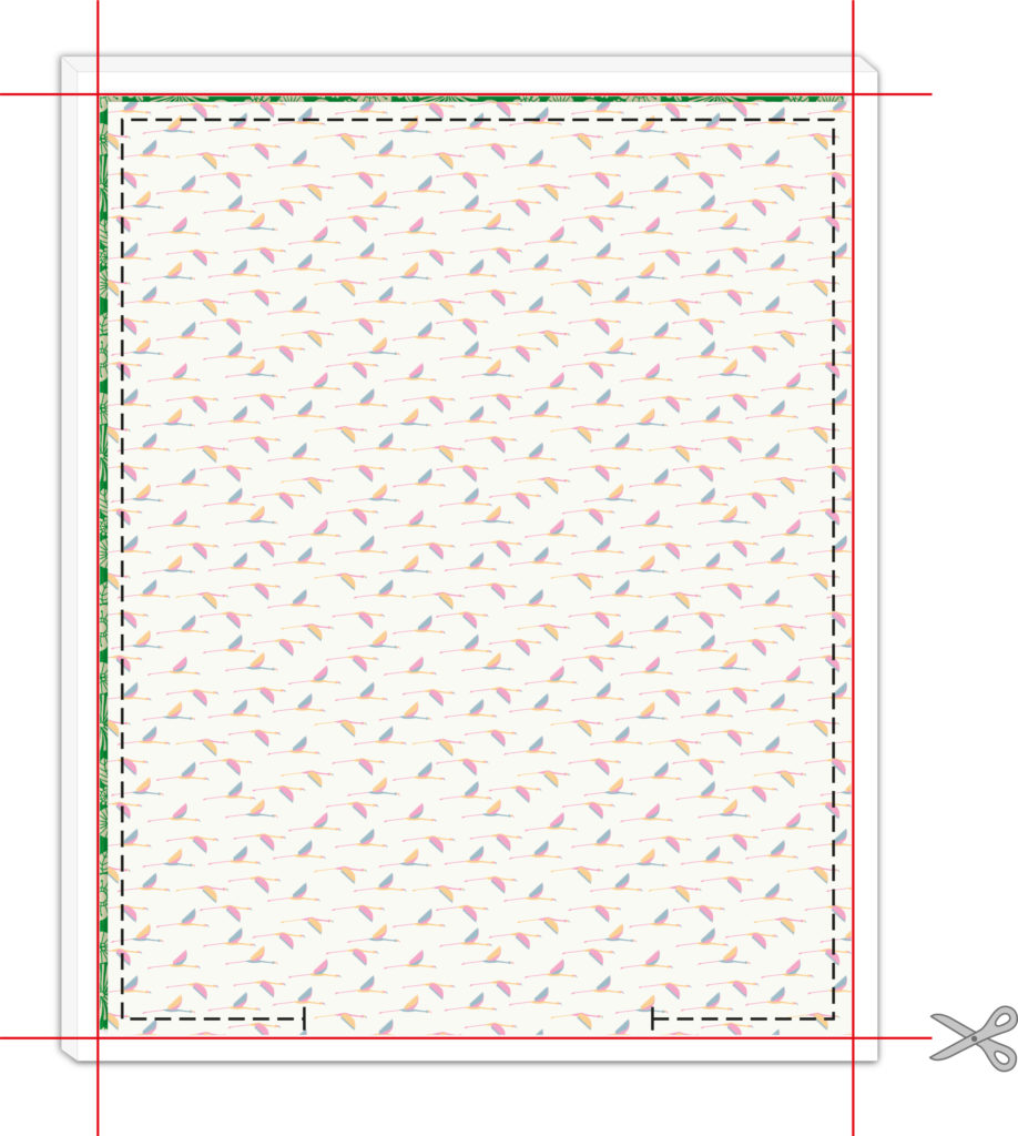 Recortar la guata sobrante del quilt del Ninu