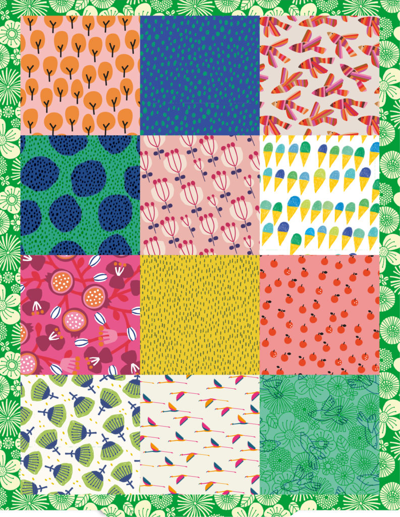 Girar el quilt del Ninu del derecho