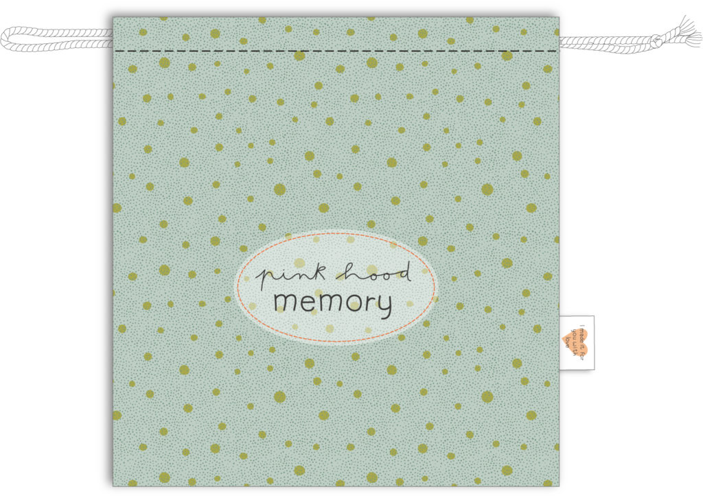 Bolsa del Memory terminada y girada del derecho